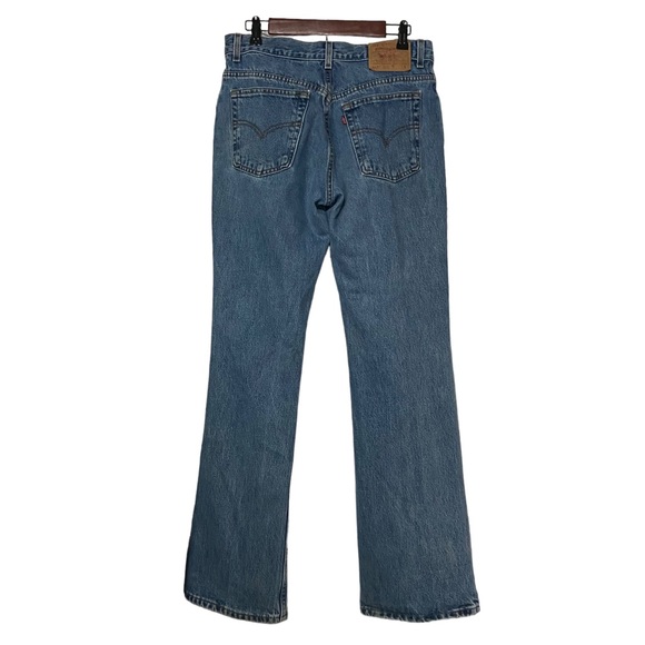 Vintage Levi’s 517 Slim Fit Bootcut Stone Washed Women’s Y2K Jeans Blue - Picture 8 of 16